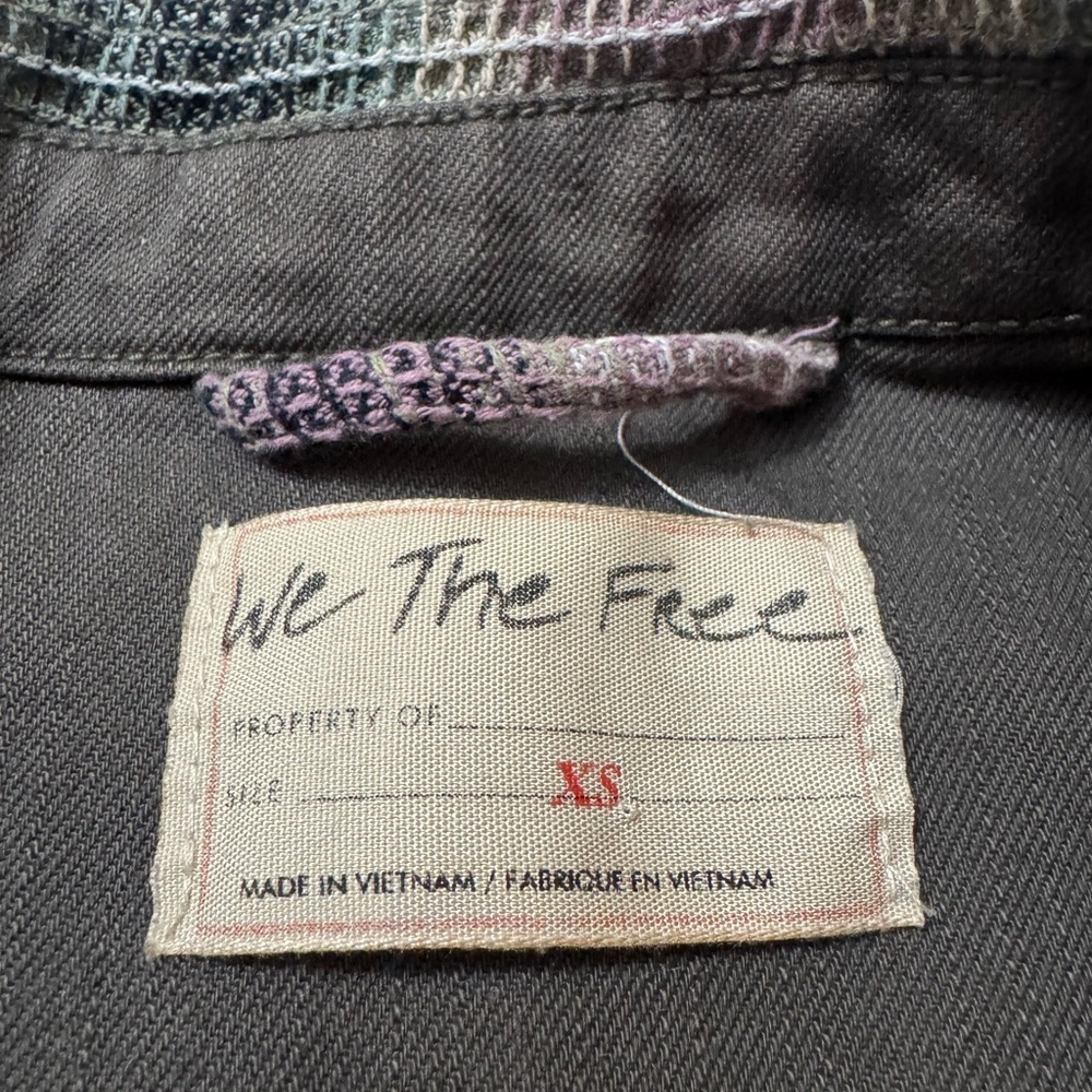 Free People we The Free Anneil Plaid Shirt Jacket Sz XS - Picture 7 of 13